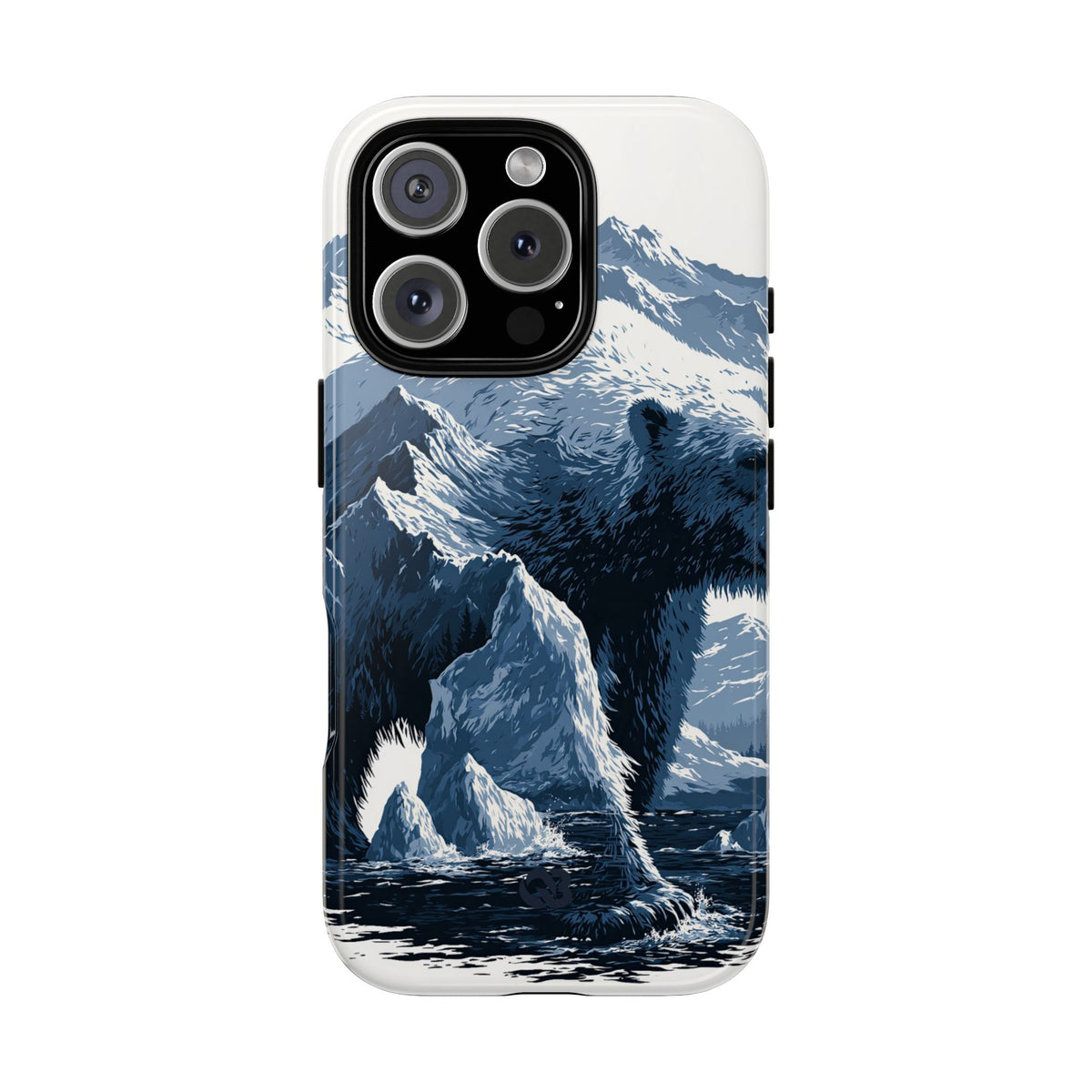 Fjord Summit Bear · Tough Phone Case for iPhone · Blue