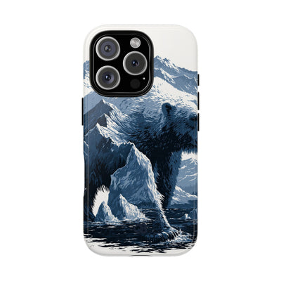 Fjord Summit Bear · Tough Phone Case for iPhone · Blue