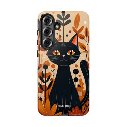 Black Cat Glow Samsung S25 Plus Case - Tough