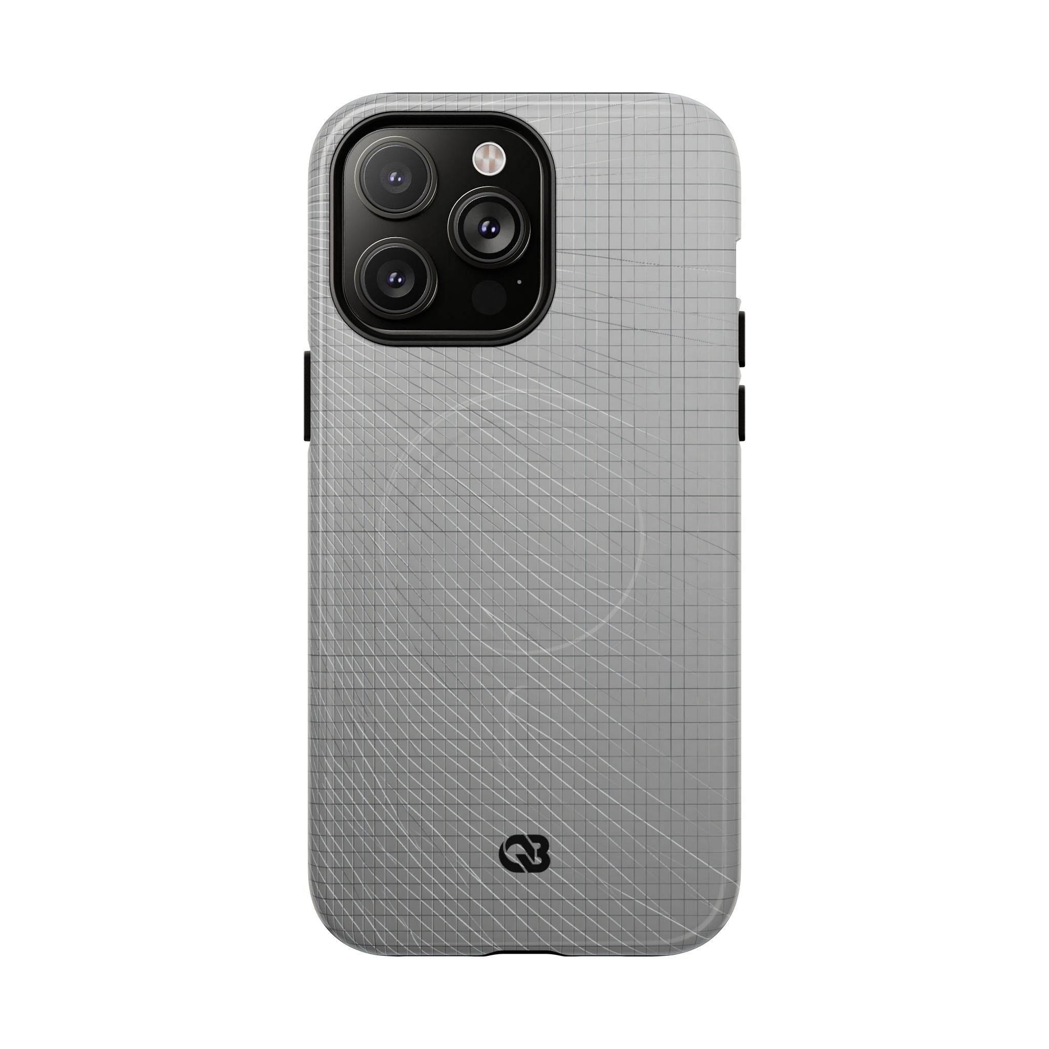 Grey Tough 2.0 Magsafe Phone Case for iPhone - Chrome Mesh Warp