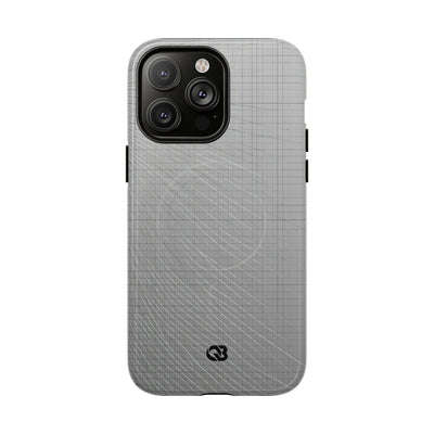 Grey Tough 2.0 Magsafe Phone Case for iPhone - Chrome Mesh Warp