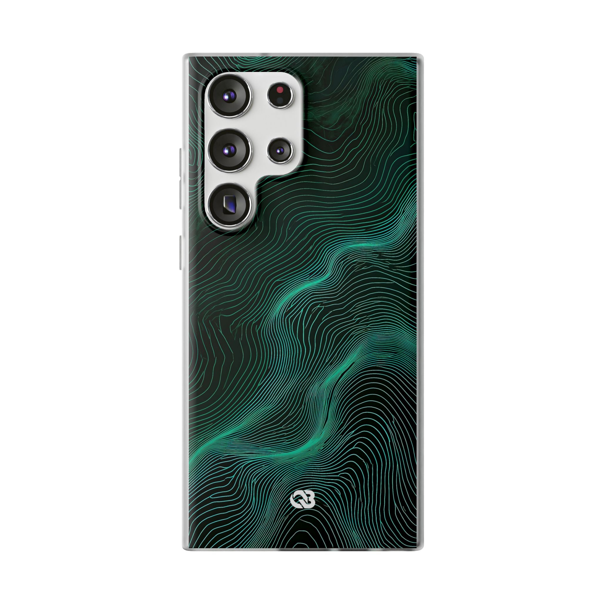 Teal Lite Phone Case for Samsung - Neon Jade Contour