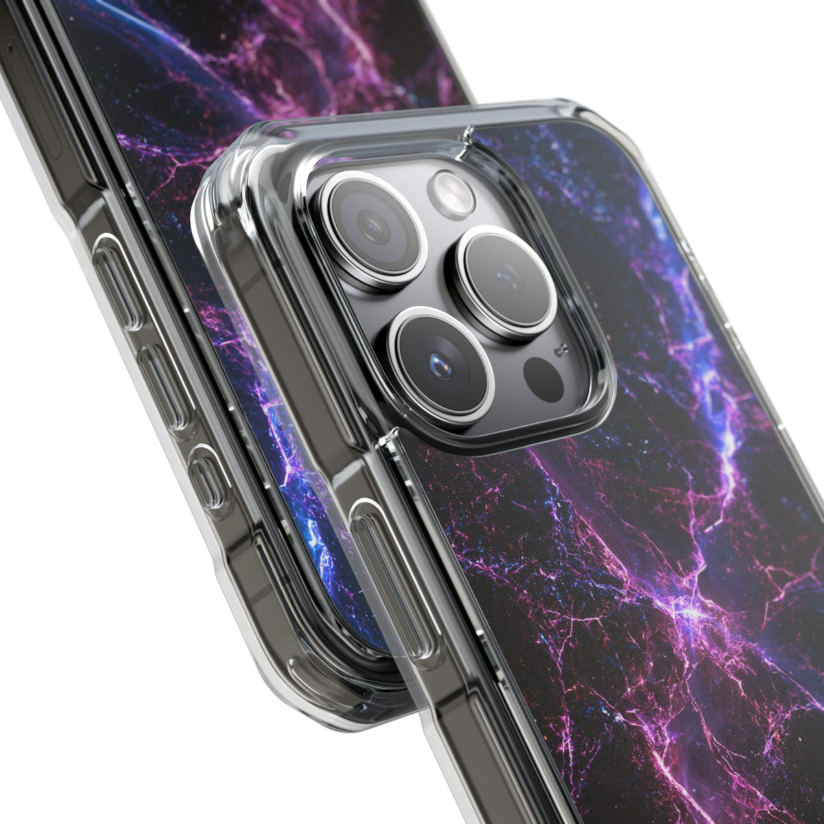 Neural Singularity · Clear Impact Magnetic Phone Case for iPhone · Black
