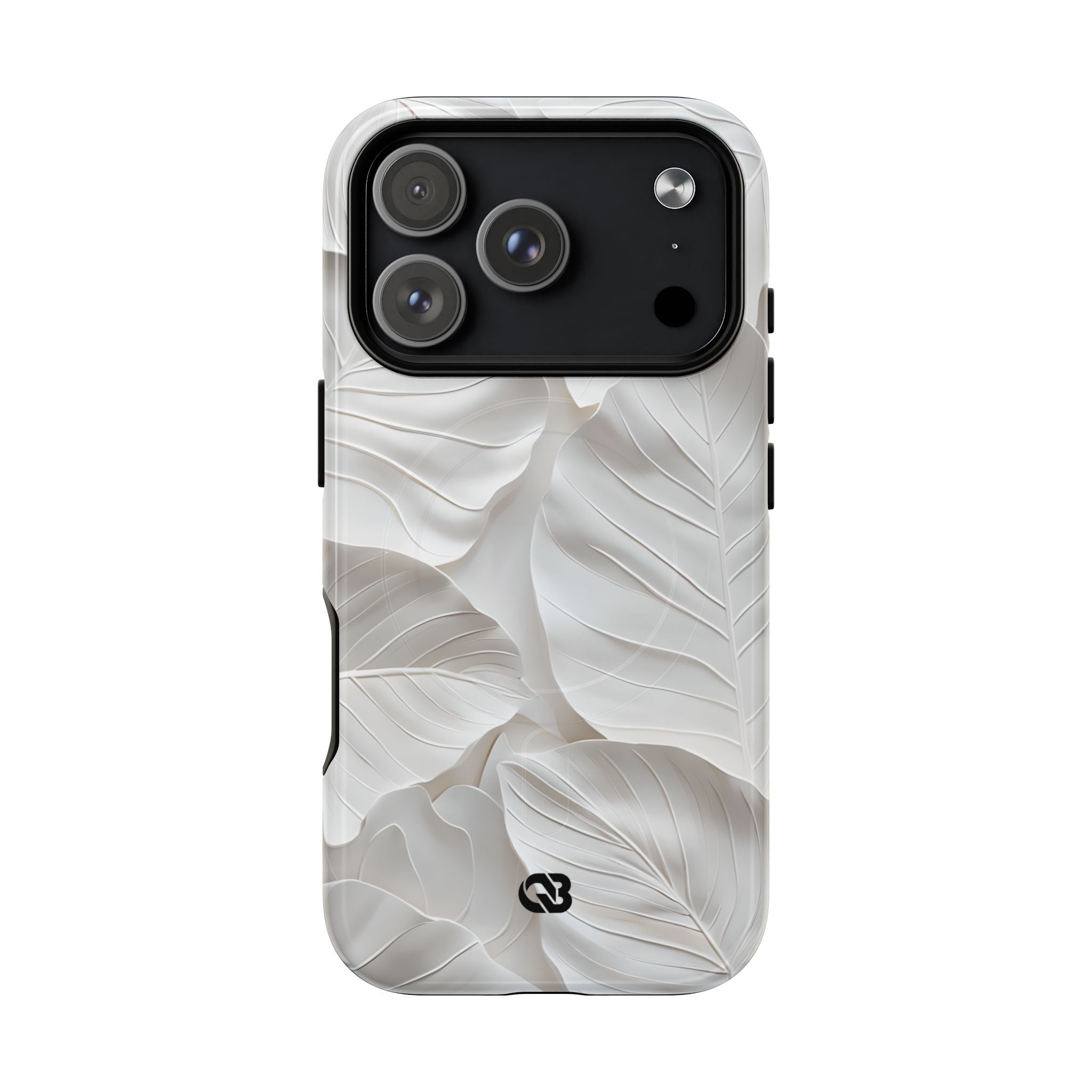 Sculpted Ivory Leaves · Tough+ Hoesje voor iPhone · Magsafe