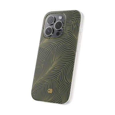 Green Lite Phone Case for iPhone - Dark Olive Plume