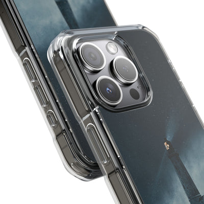Nordic Coastal Beacon · Clear Impact Magnetic Phone Case for iPhone · Blue