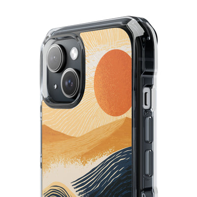 Blue Impact MagSafe Phone Case for iPhone - Kyoto Cresting Tide
