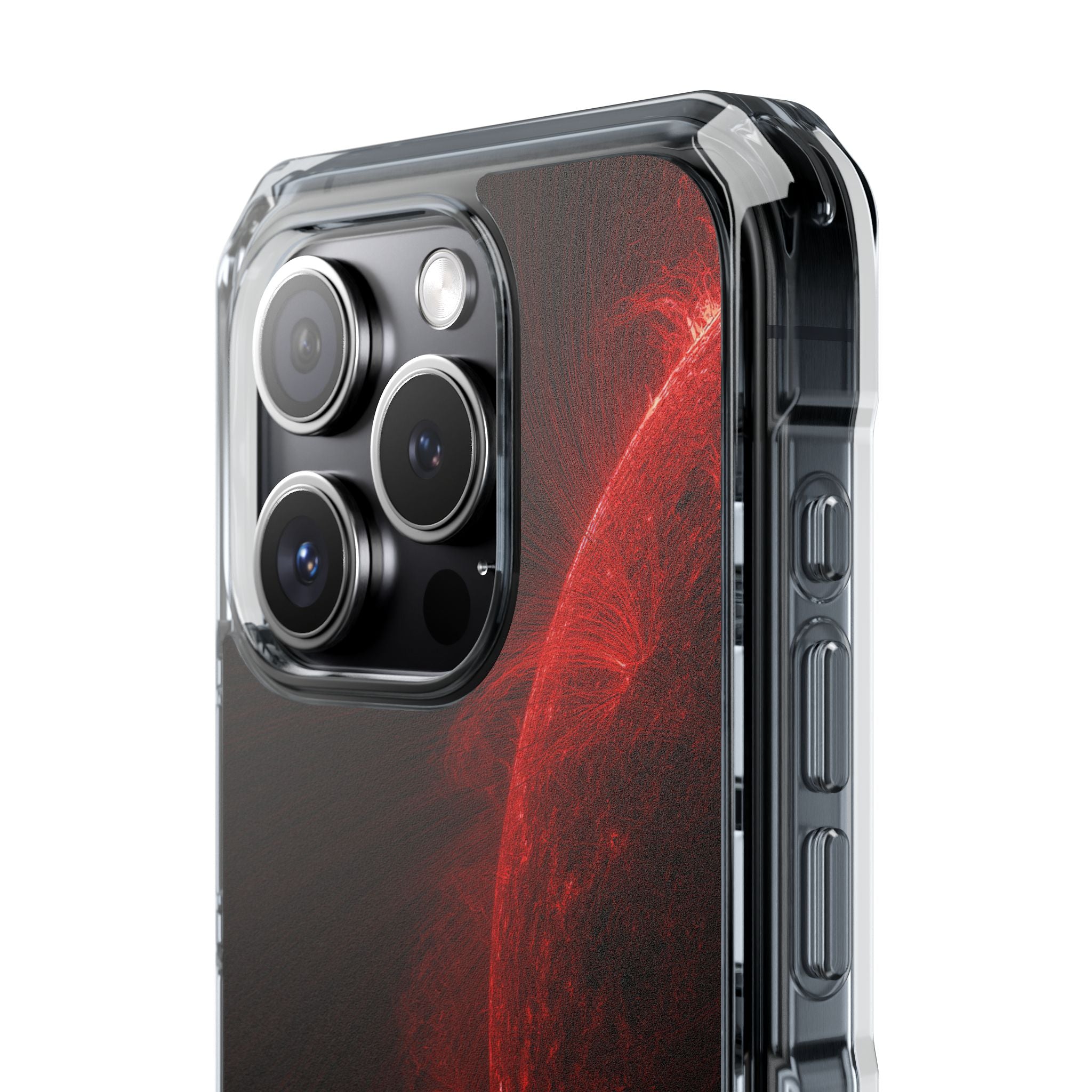 Red Impact MagSafe Phone Case for iPhone - Solar Crimson Flare