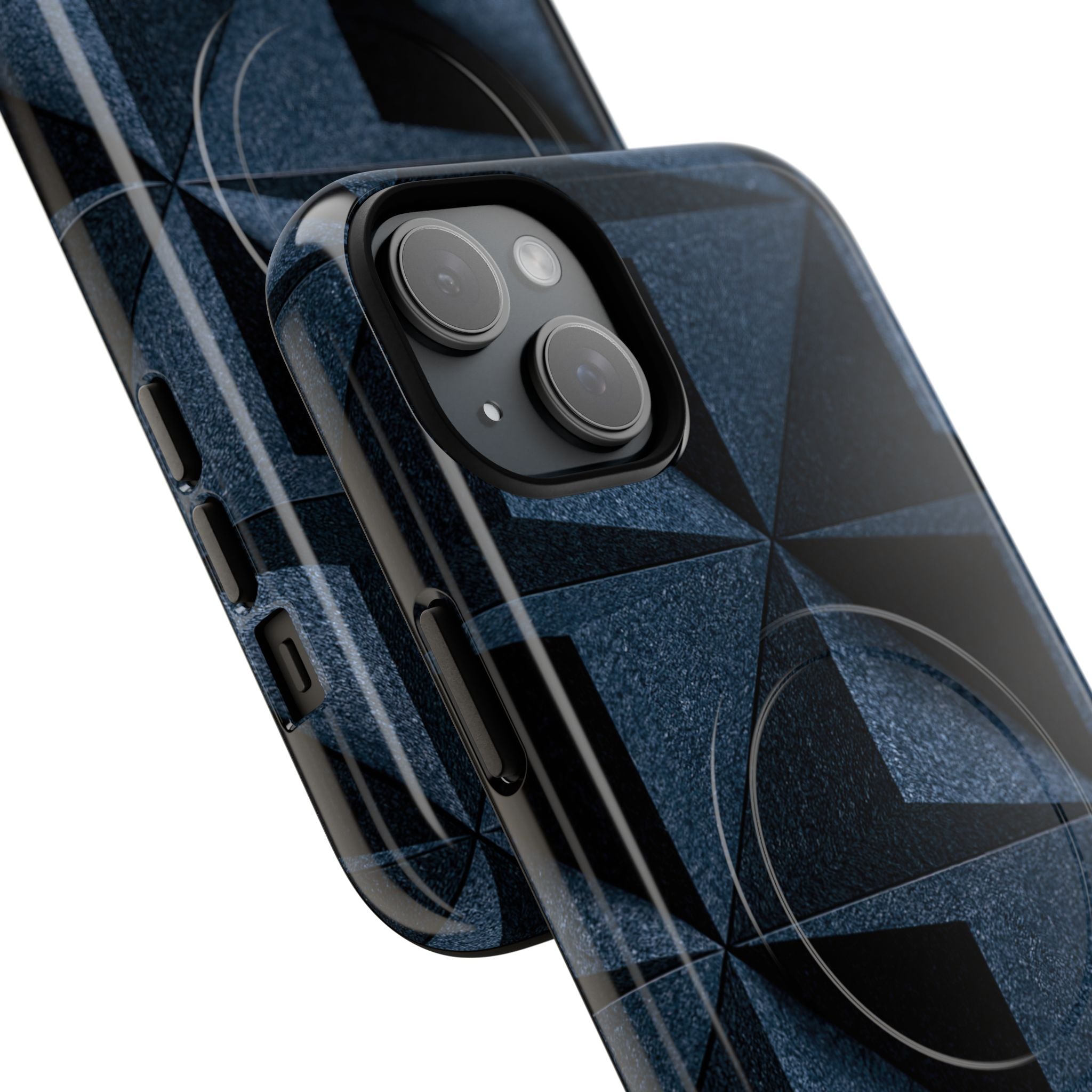 Blue Tough 2.0 Magsafe Phone Case for iPhone - Indigo Basalt Facets