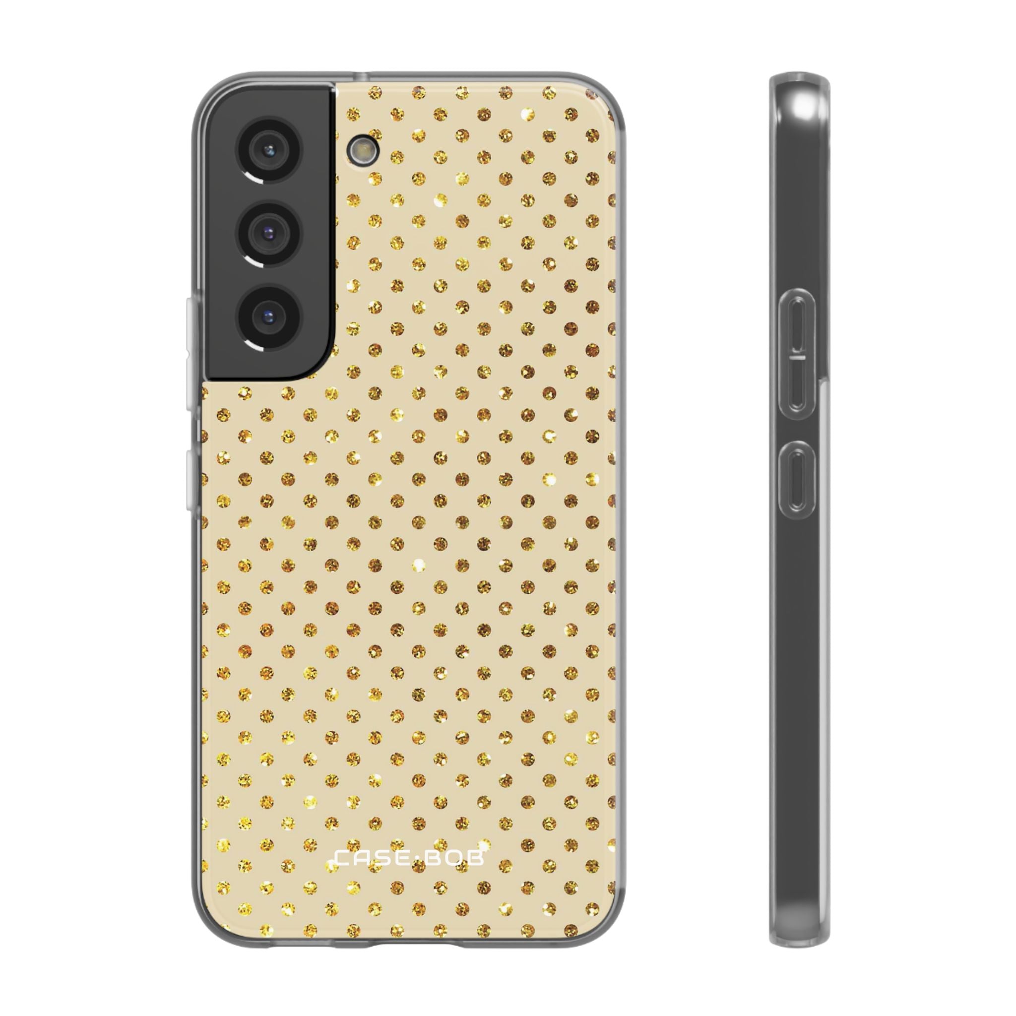 Gold Sparkle Grid Samsung S22 - Soft