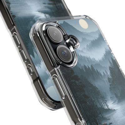 Silent Nordic Fjord · Clear Impact Magnetic Phone Case for iPhone · Blue