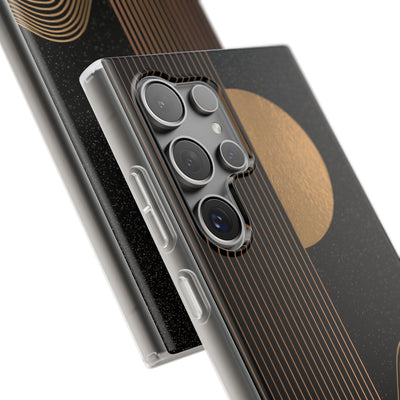 Gold Lite Phone Case for Samsung - Gilded Obsidian Dunes