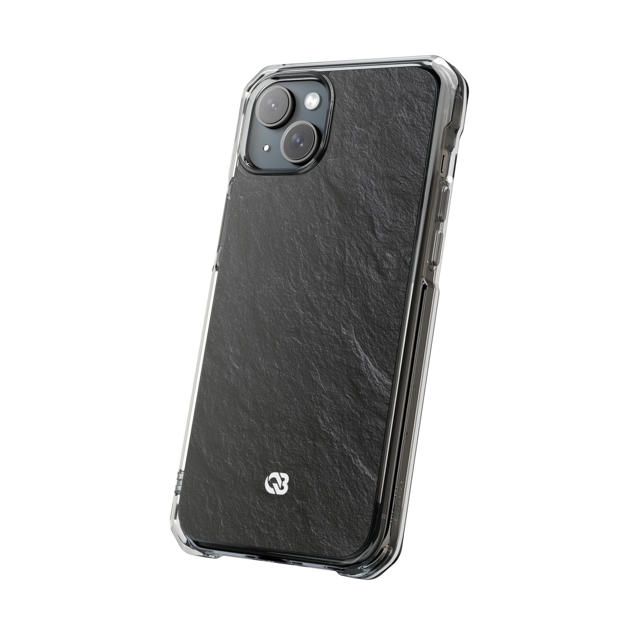 Black Impact MagSafe Phone Case for iPhone - Raw Obsidian Slate
