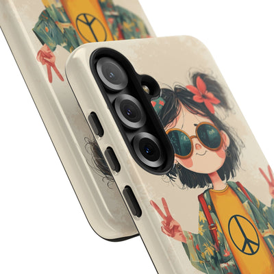 Retro Peace Girl · Tough Custodia per Samsung