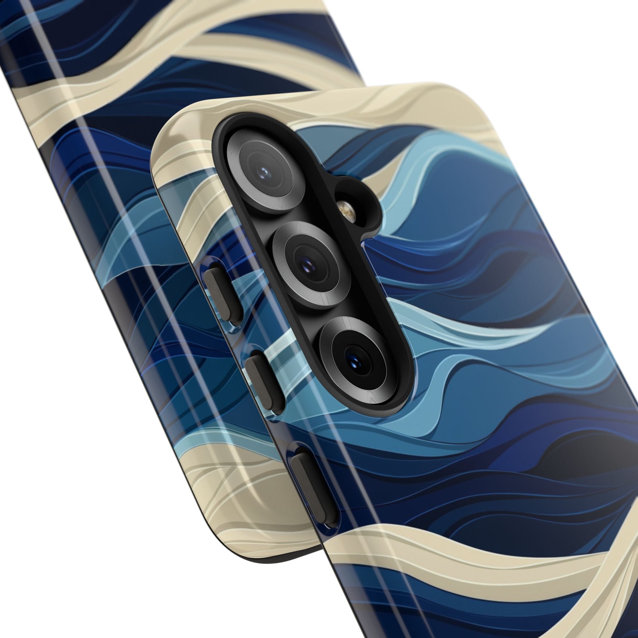 Cobalt Coast Layers · Coque de téléphone Tough pour Samsung