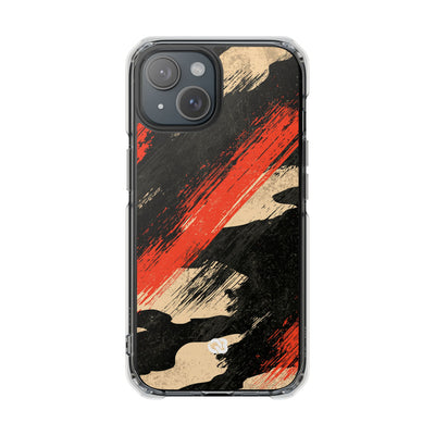 Urban Slash Camo · Clear Impact Magnetic Phone Case for iPhone · Black
