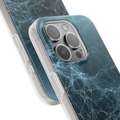 Teal Lite Phone Case for iPhone - Arctic Neural Mesh