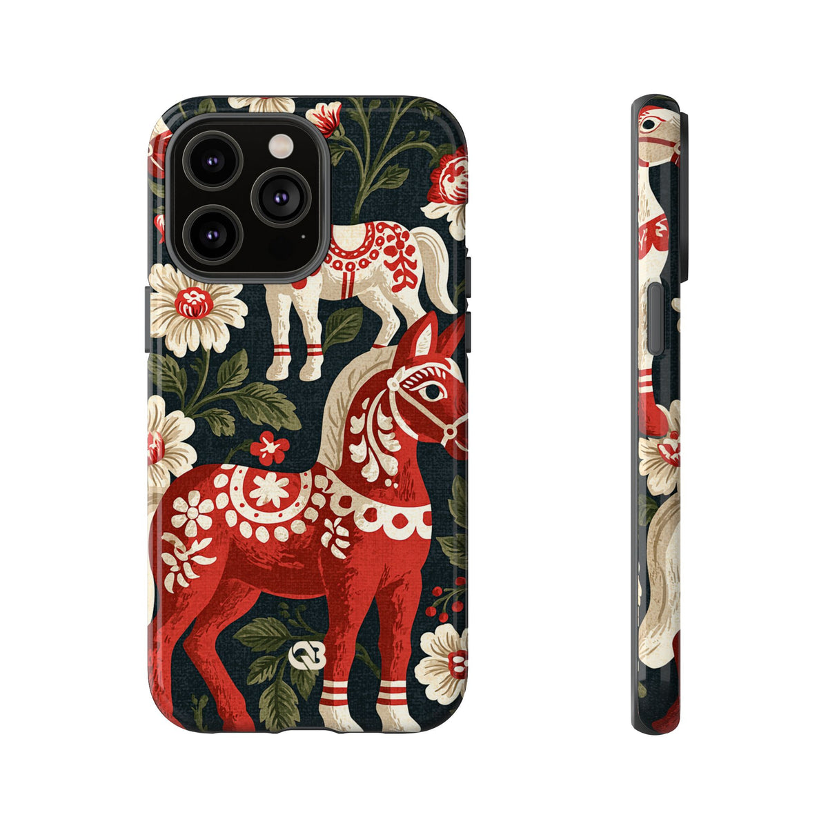 Nordic Dala Meadow · Tough Phone Case for iPhone · Red