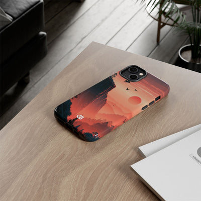 Orange Tough Phone Case for iPhone - Crimson Ridge Flight