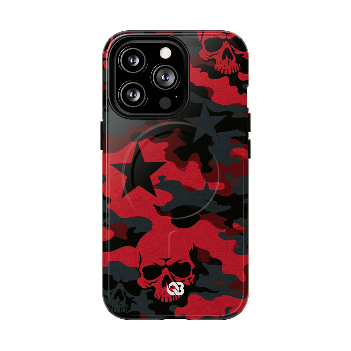 Crimson Skull Camo · Tough 2.0 Magnetic Phone Case for iPhone · Red