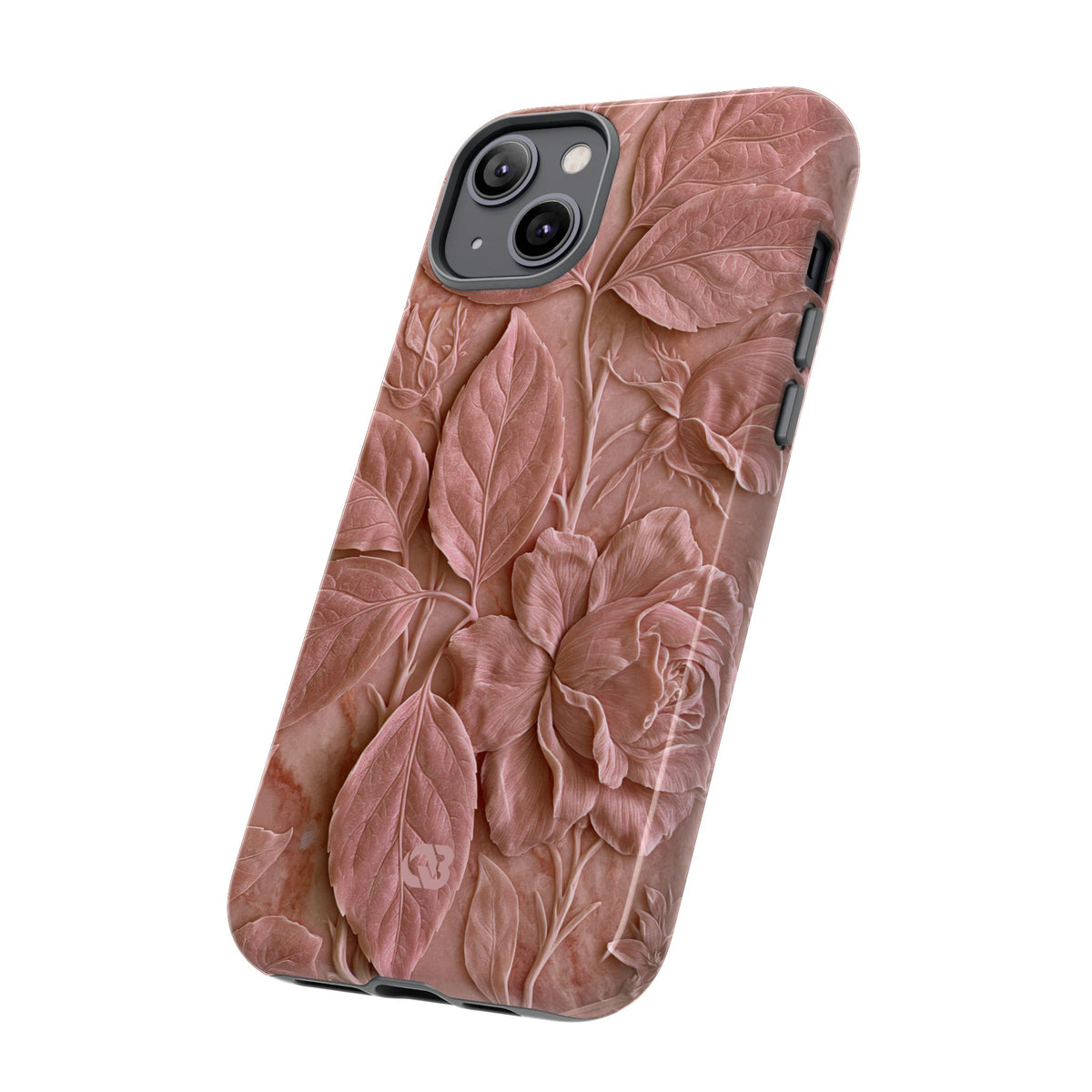 Blush Rose Relief · Tough Phone Case for iPhone · Pink