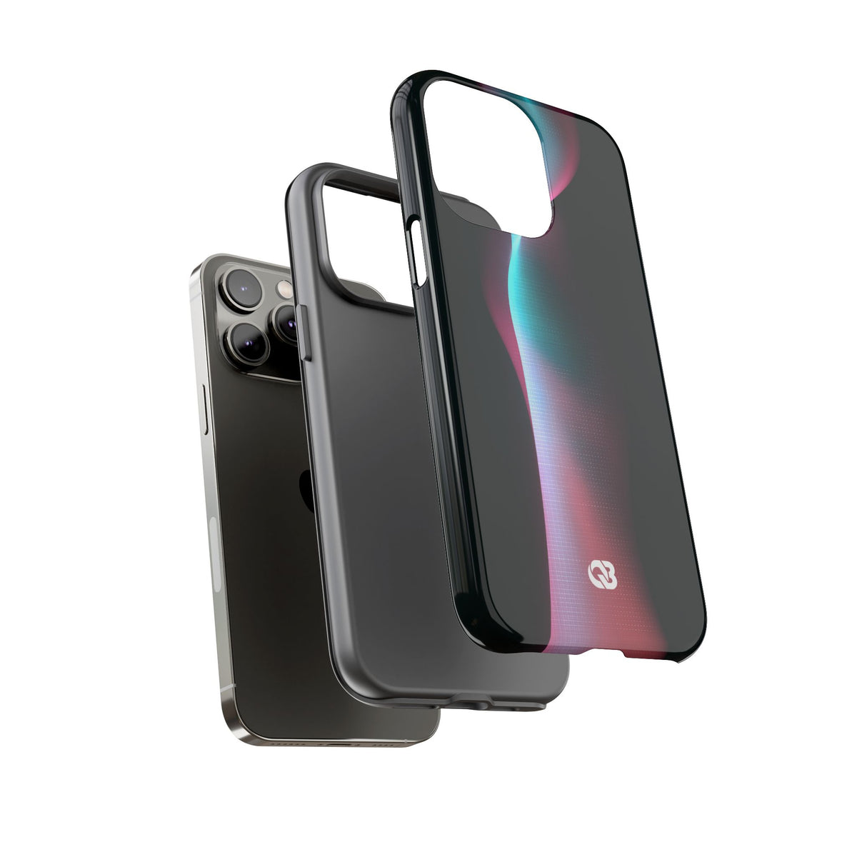 Neon Pixel Flow · Tough Phone Case for iPhone · Black