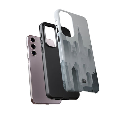 Grey Tough Phone Case for Samsung - Steel Mist Skyline