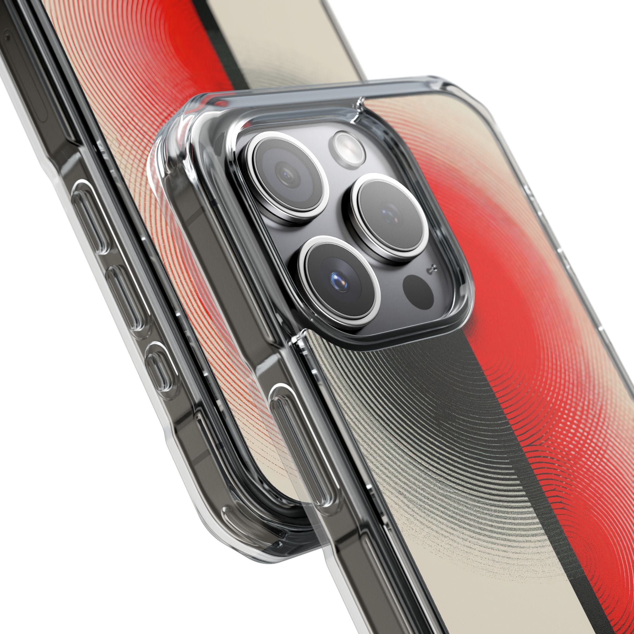 Red Impact MagSafe Phone Case for iPhone - Split Signal Red