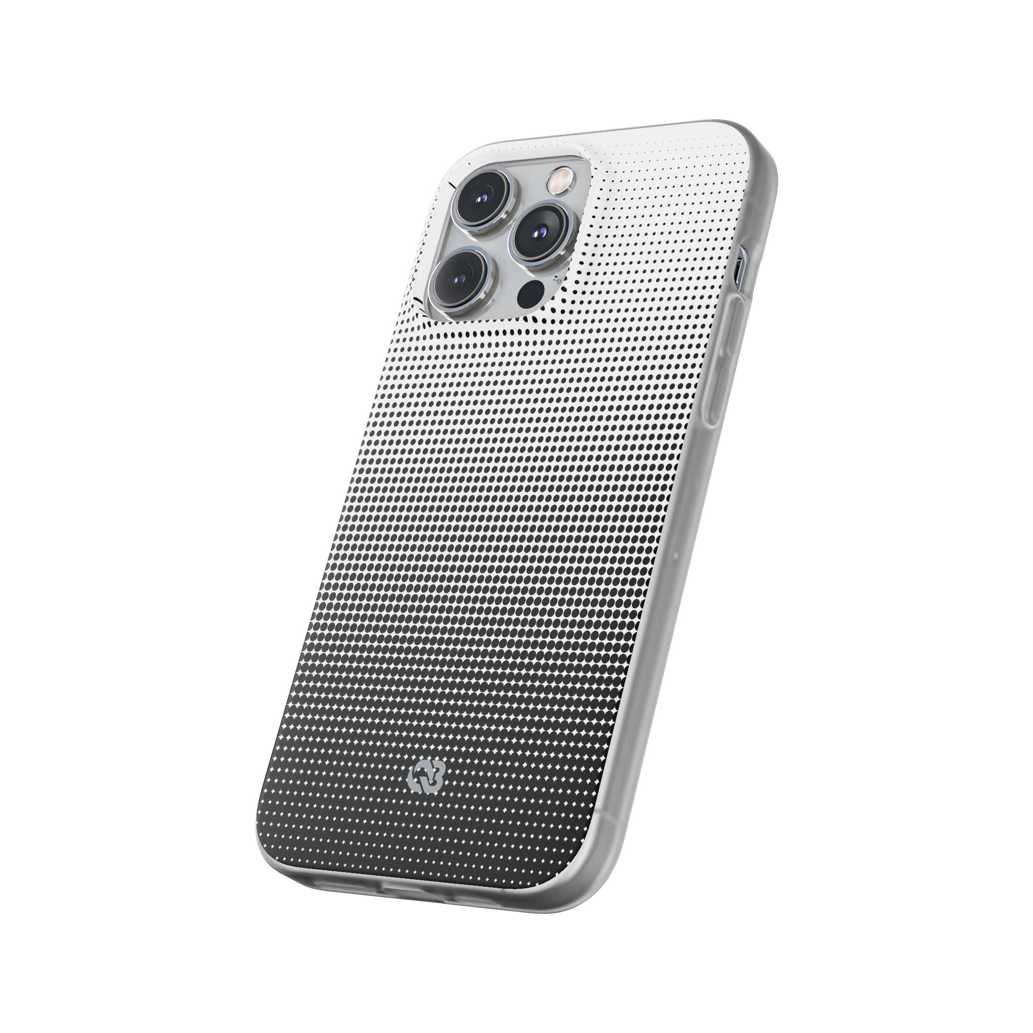 Black Lite Phone Case for iPhone - Obsidian Halftone Flux