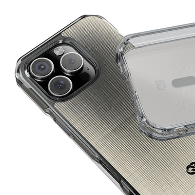 Beige Impact MagSafe Phone Case for iPhone - Carbon Screen Grid