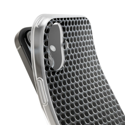 Brushed Perforated Steel · Lite Phone Case for iPhone ·  Silver