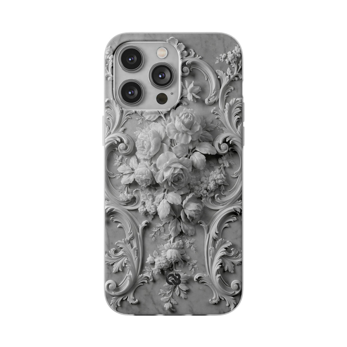 Rococo Marble Rose · Lite Phone Case for iPhone ·  White