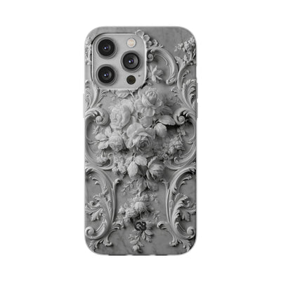 Rococo Marble Rose · Lite Phone Case for iPhone ·  White