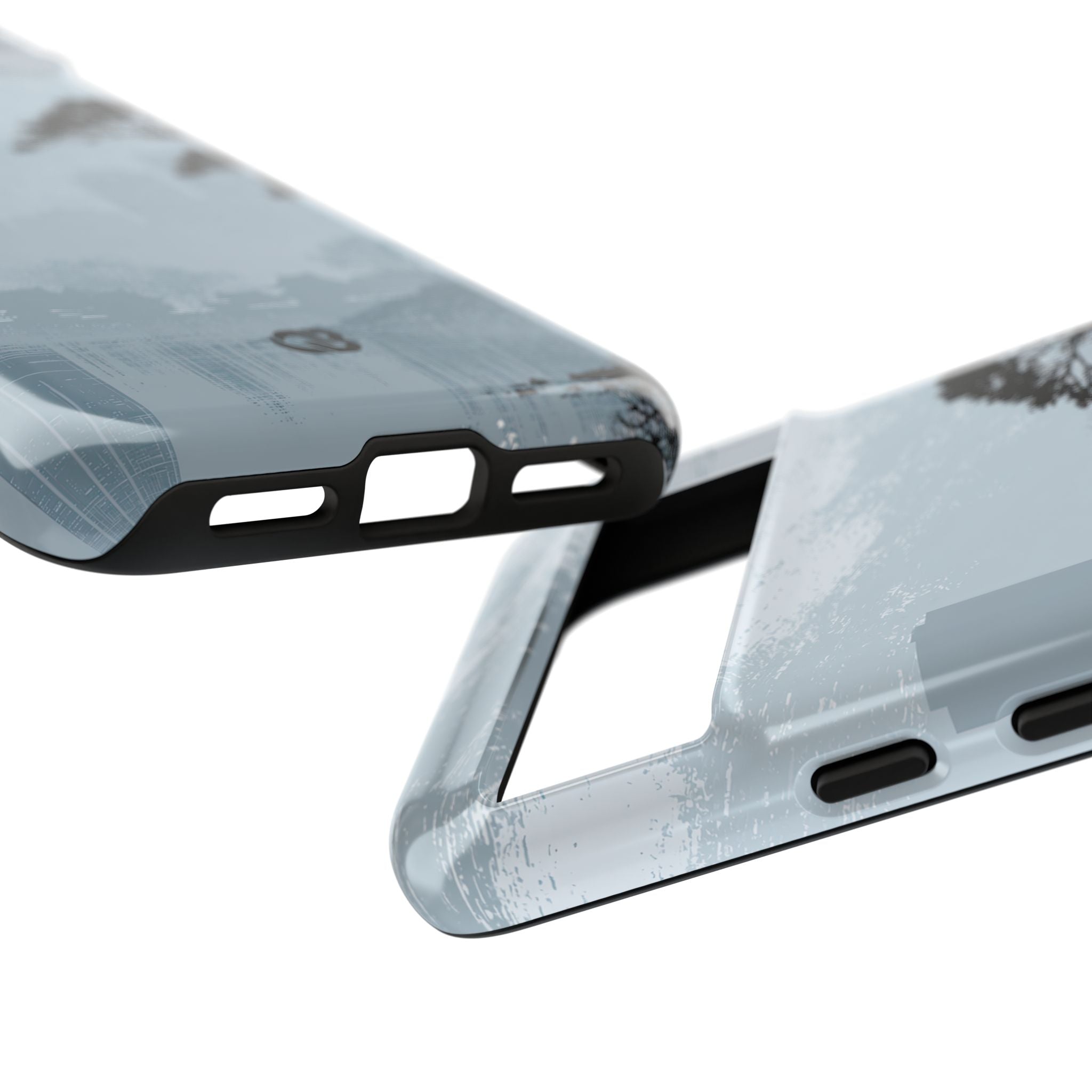 Grey Tough Phone Case for Google Pixel - Steel Slate Zen
