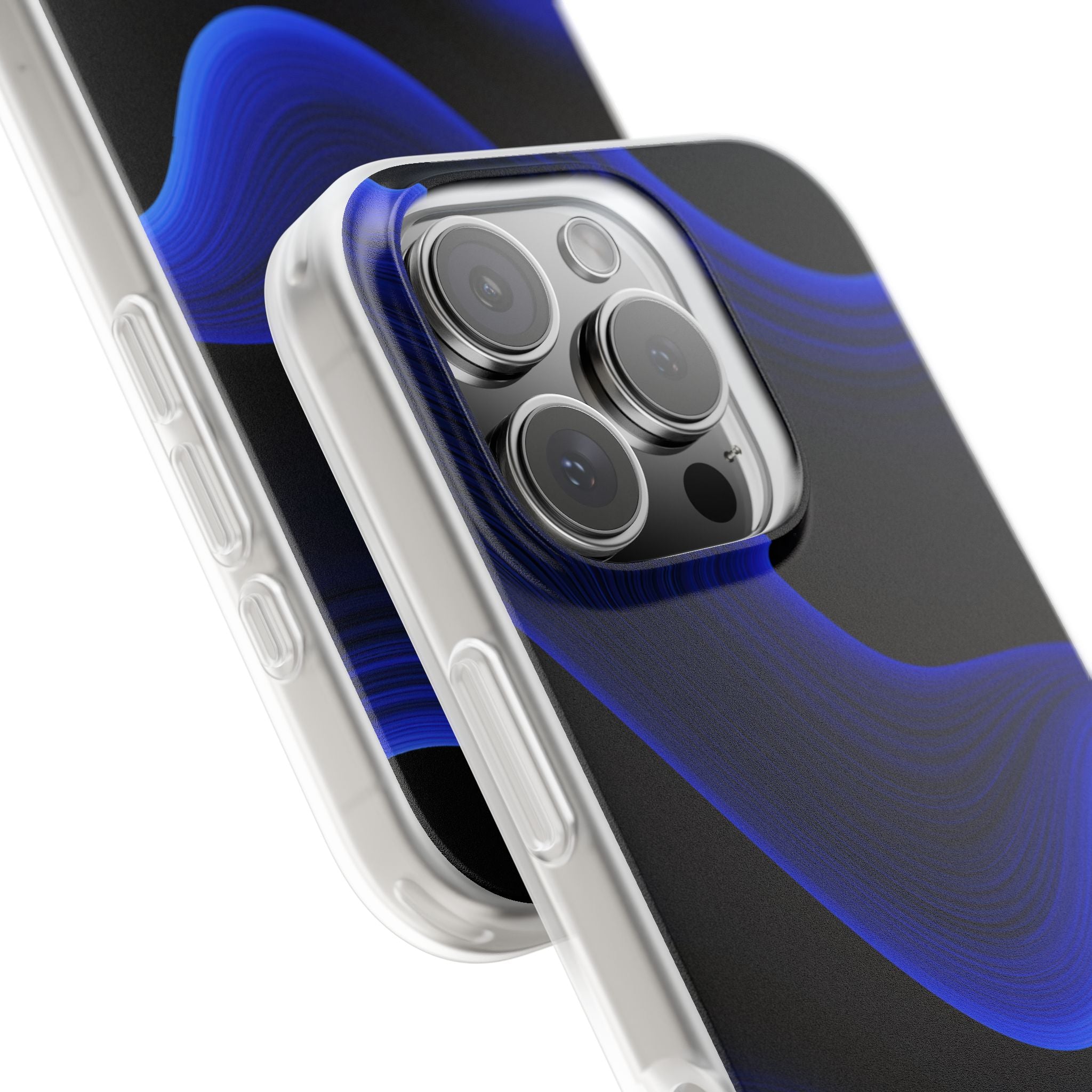 Blue Lite Phone Case for iPhone - Electric Cobalt Flow