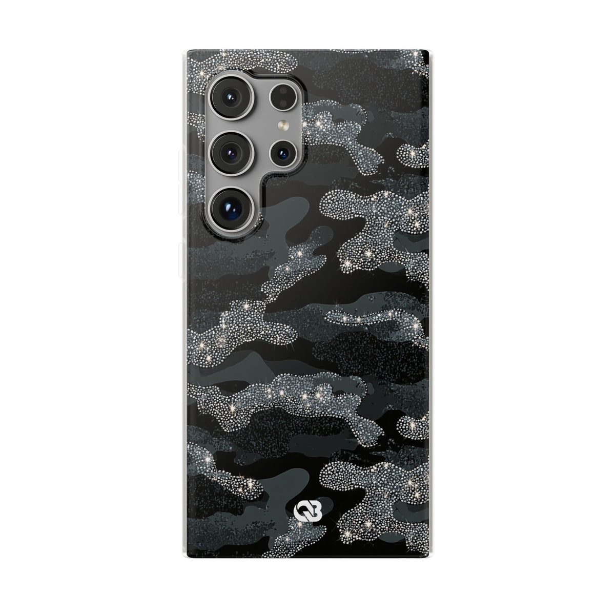 Glitter Shadow Camo · Lite Phone Case for Samsung · Black