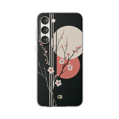 Black Lite Phone Case for Samsung - Kyoto Midnight Blossom