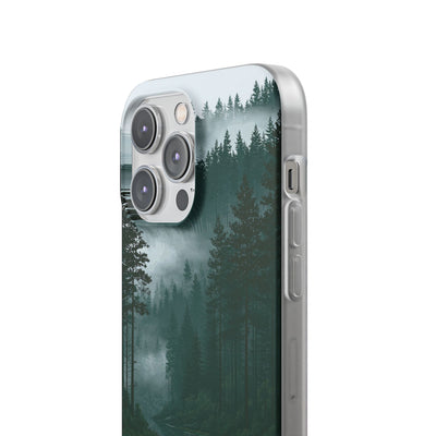 Green Lite Phone Case for iPhone - Misty Evergreen Mirror