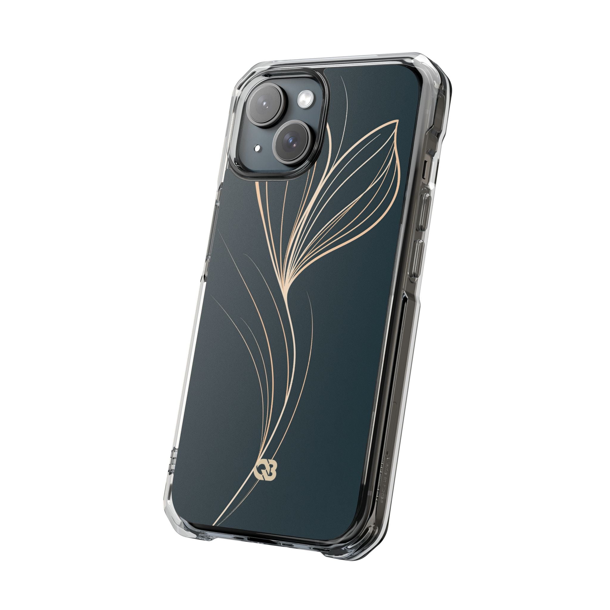 Teal Impact MagSafe Phone Case for iPhone - Sandstone Silk Flora