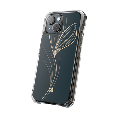 Teal Impact MagSafe Phone Case for iPhone - Sandstone Silk Flora
