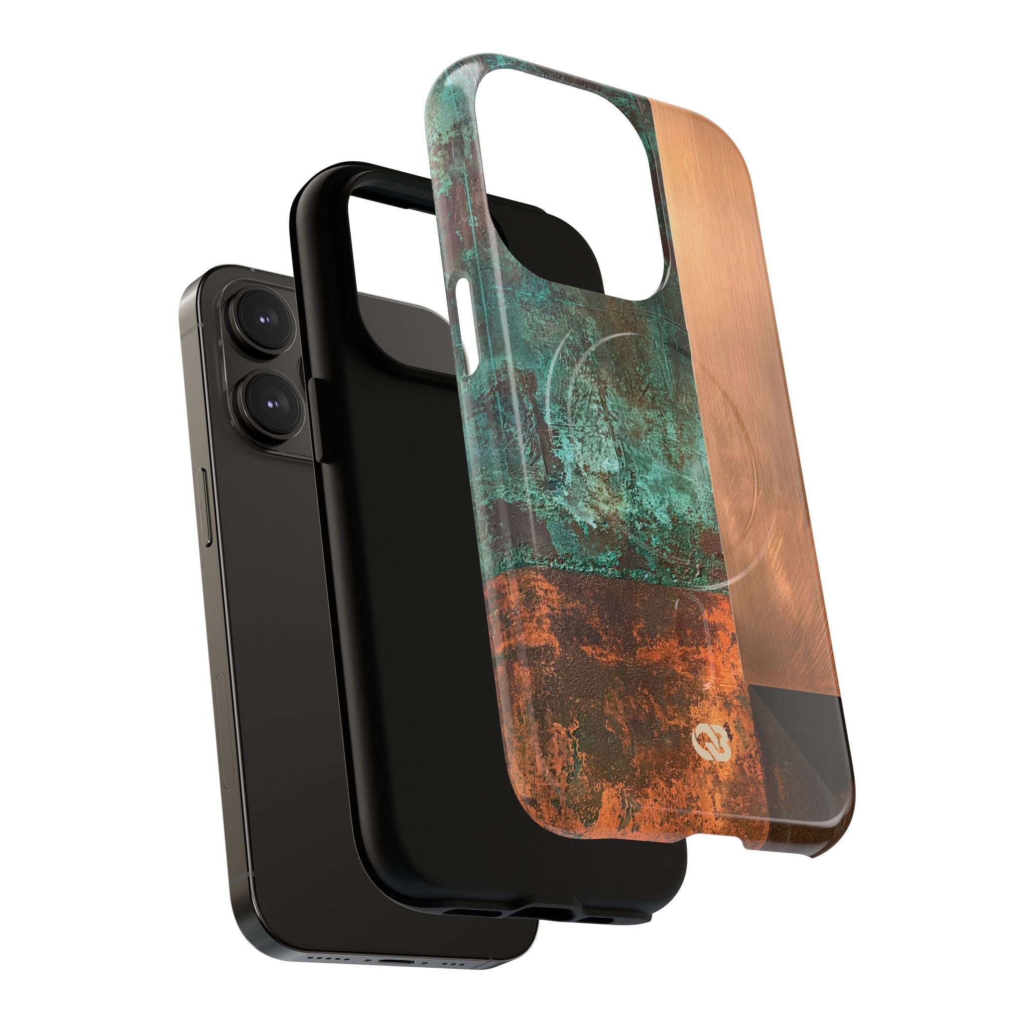 Teal Tough 2.0 Magsafe Phone Case for iPhone - Verdigris Copper Slab
