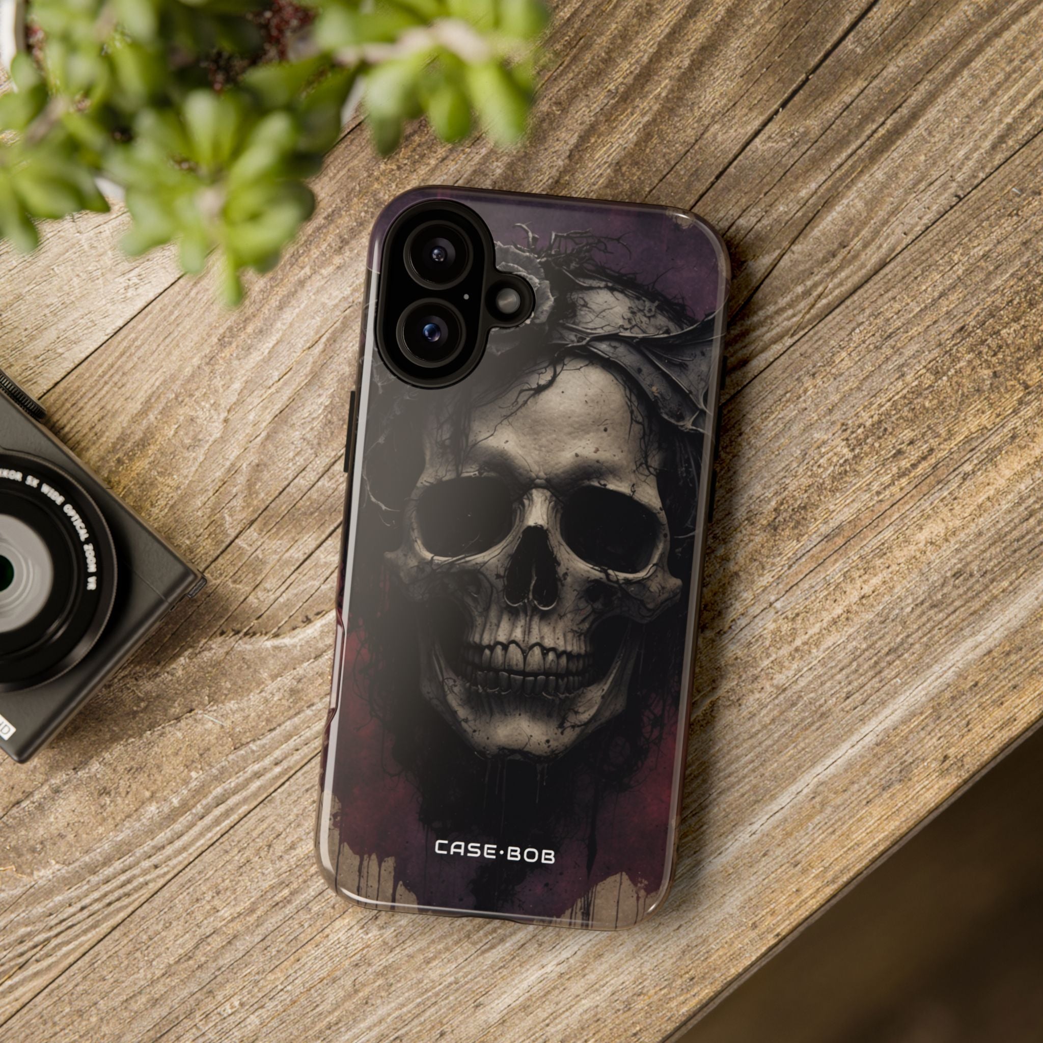 Skull Nocturne iPhone 16 Plus Case - Tough