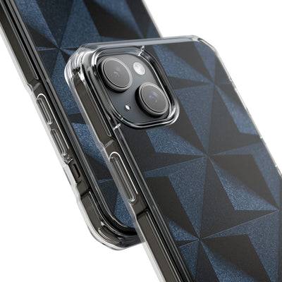 Blue Impact MagSafe Phone Case for iPhone - Indigo Basalt Facets