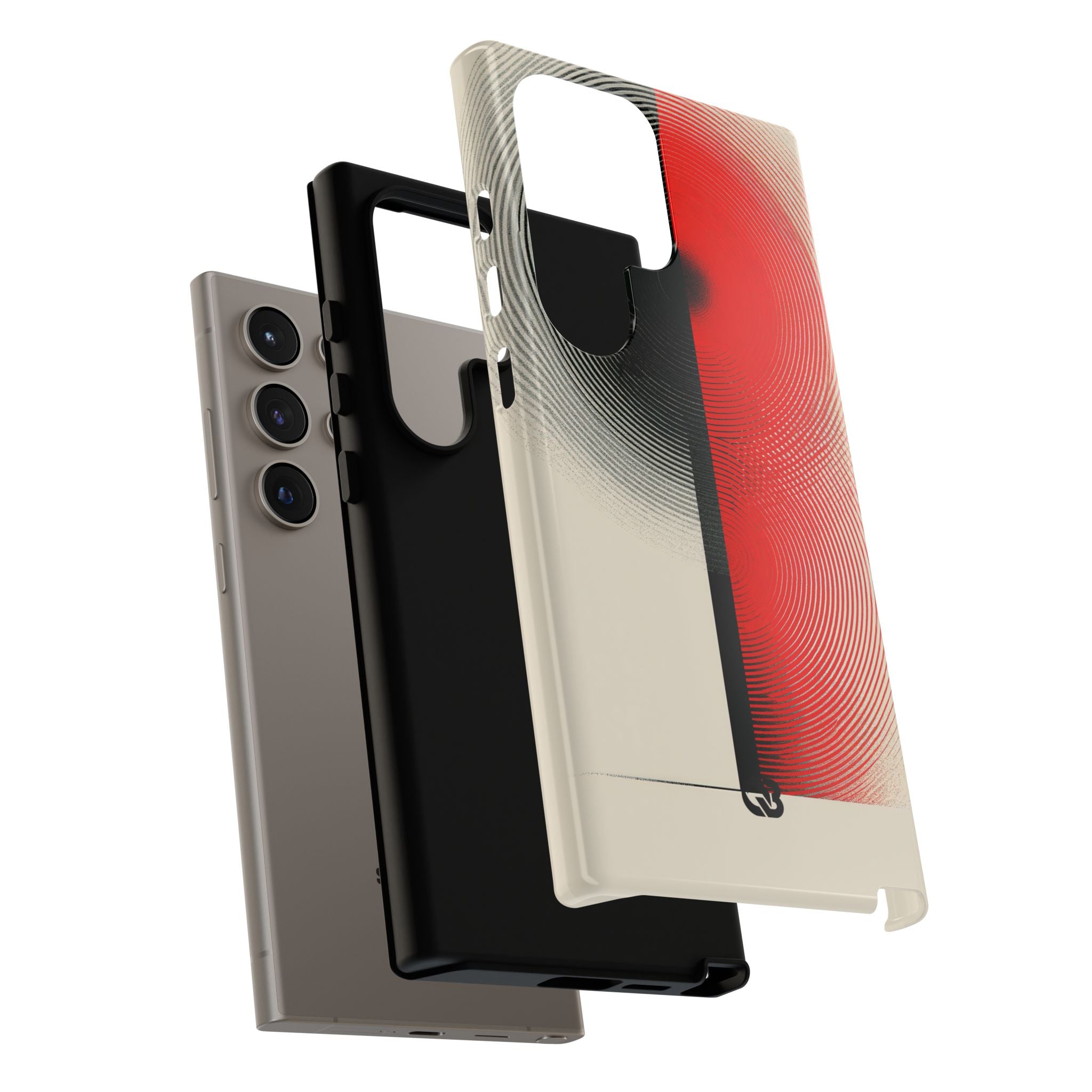 Red Tough Phone Case for Samsung - Split Signal Red