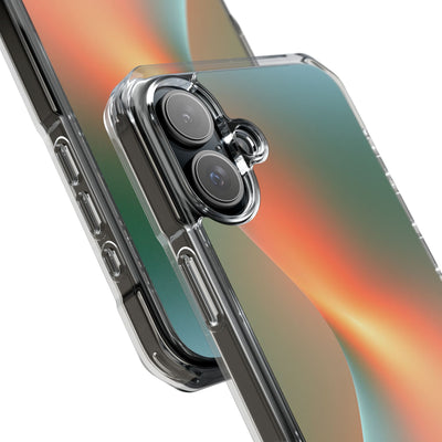 Radiant Contour · Clear Impact Magnetic Phone Case for iPhone · Orange