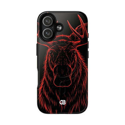 Crimson Horizon Moose · Tough 2.0 Magnetic Phone Case for iPhone · Black