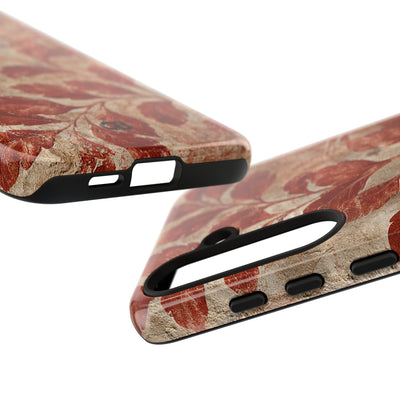 Terracotta Botanical Fresco · Tough Phone Case for Samsung · Red