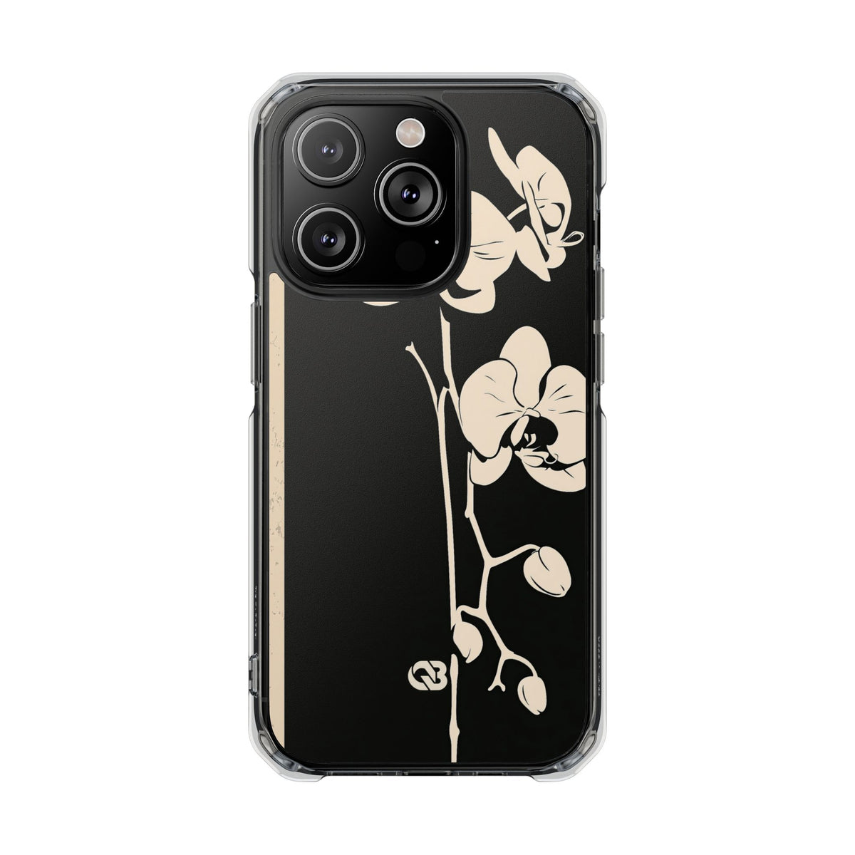 Nocturne Orchid · Clear Impact Magnetic Phone Case for iPhone ·  Black