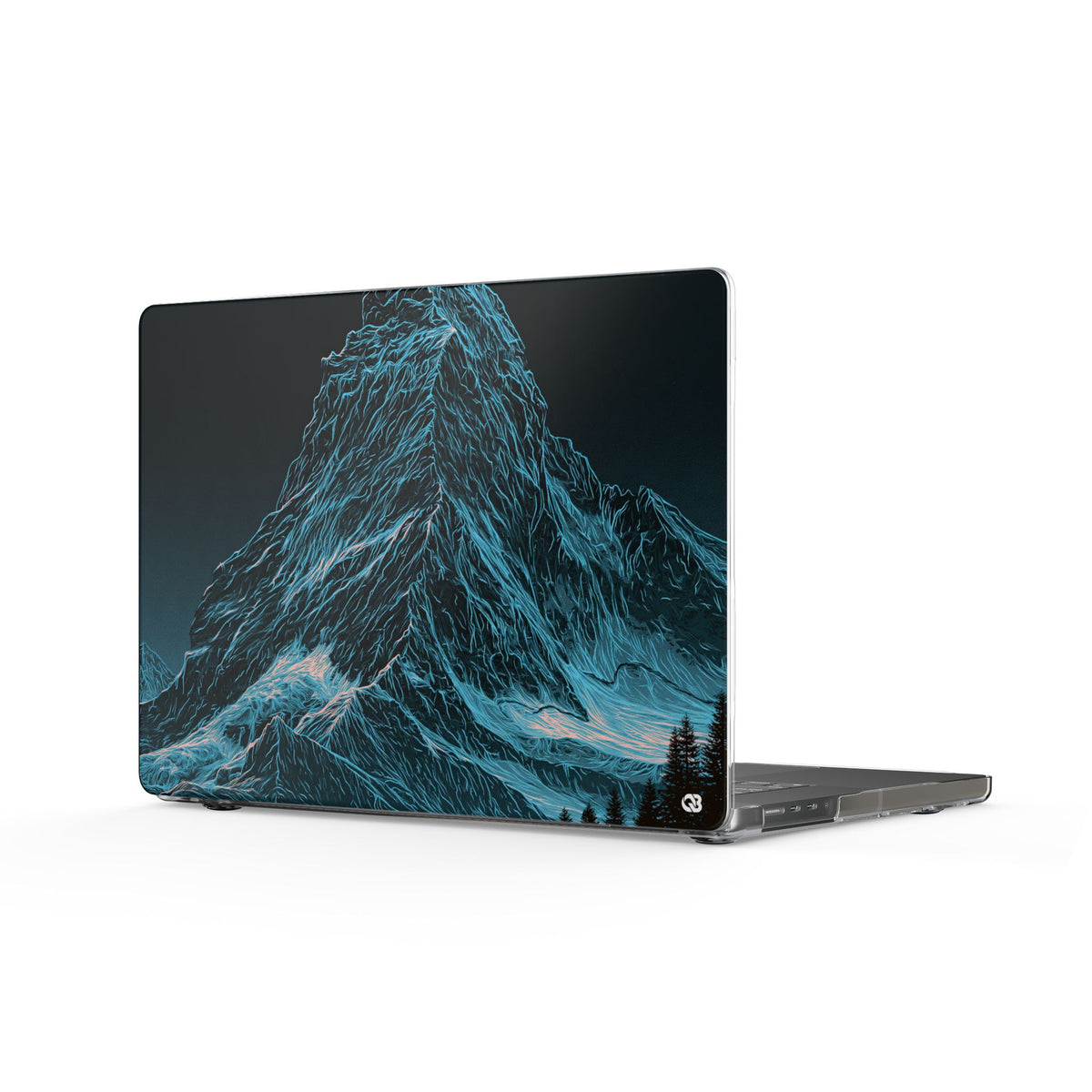 Glacial Alpine Peak · Clear Hard Case for MacBook · Blue