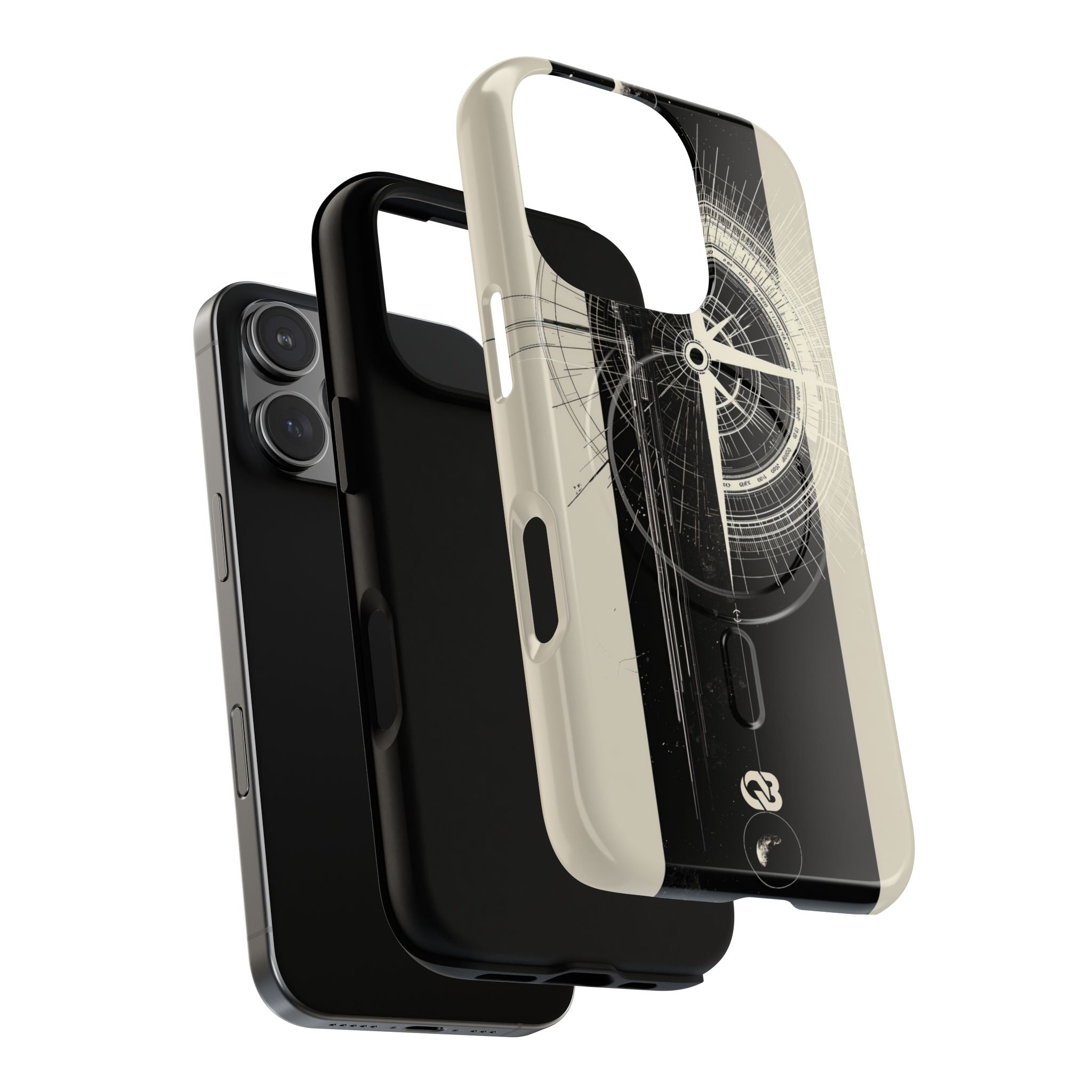 Beige Tough 2.0 Magsafe Phone Case for iPhone - Zenith Vector Spire